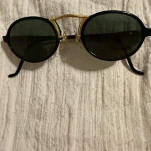 Ray-Ban Black Sunglasses with Gold Bridge